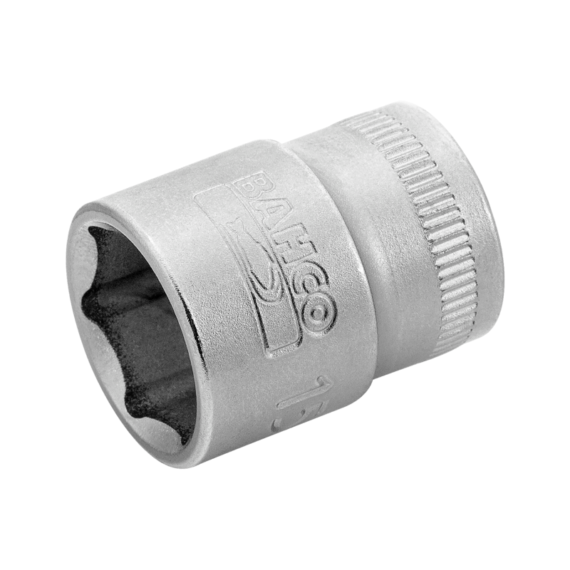 Vaso con cuadradillo de 3/8" con perfil hexagonal de 10 mm y acabado mate