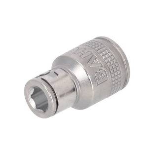 Adaptadores de cuadradillo de 3/8" para puntas de destornillador hexagonal de bola de 1/4" con acabado mate