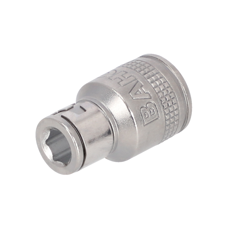 Adaptadores de cuadradillo de 3/8" para puntas de destornillador hexagonal de bola de 1/4" con acabado mate