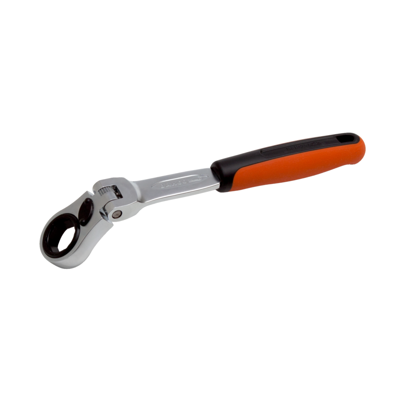 Carraca pasante de 19 mm con 72 dientes y ángulo de acción de 5°.