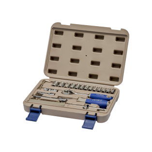 Juego de vasos y puntas hexagonales de 1/4"