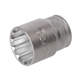 Vasos de 1/2" con perfil estriado de 16 mm