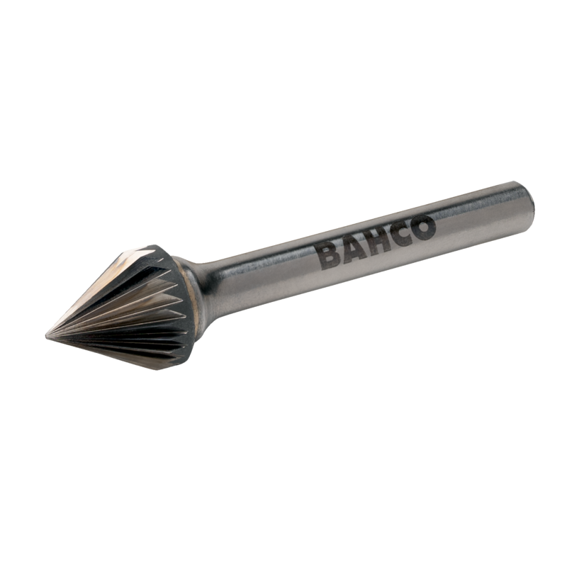 6 mm x 4 mm - Ø6 mm Limas rotativas cónicas 60° de carburo de tungsteno para metal corte doble 16 / 8