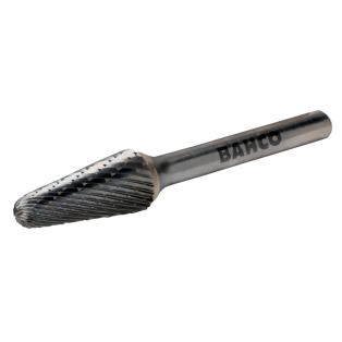 12 mm x 30 mm - Ø6 mm Limas rotativas cónicas con punta redonda de carburo de tungsteno para metal 16