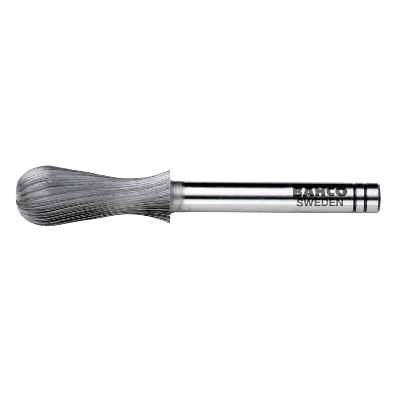 6 mm x 22 mm - Ø6 mm Limas rotativas de acero rápido en forma de pera para acero blando