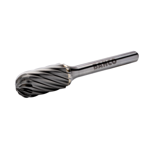 12.7 mm x 25 mm - Ø6 mm Limas rotativas cilíndricas de punta redonda de carburo de tungsteno para Inox 12