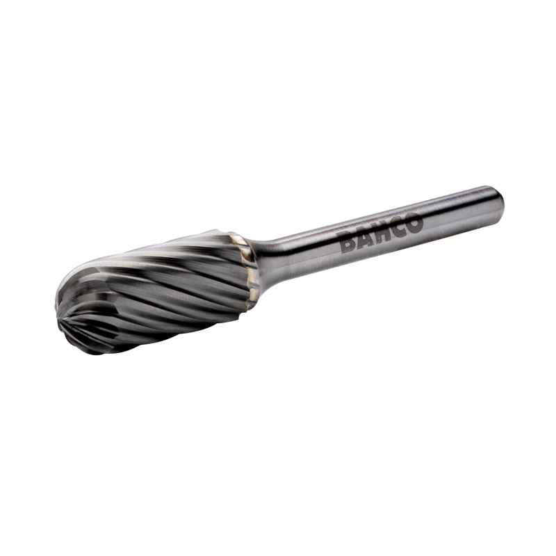 12.7 mm x 25 mm - Ø6 mm Limas rotativas cilíndricas de punta redonda de carburo de tungsteno para Inox 12