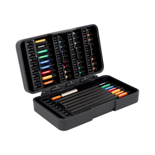 Juego de puntas de torsión de impacto de 1/4" para Phillips/Pozidriv/TORX® - 44 piezas