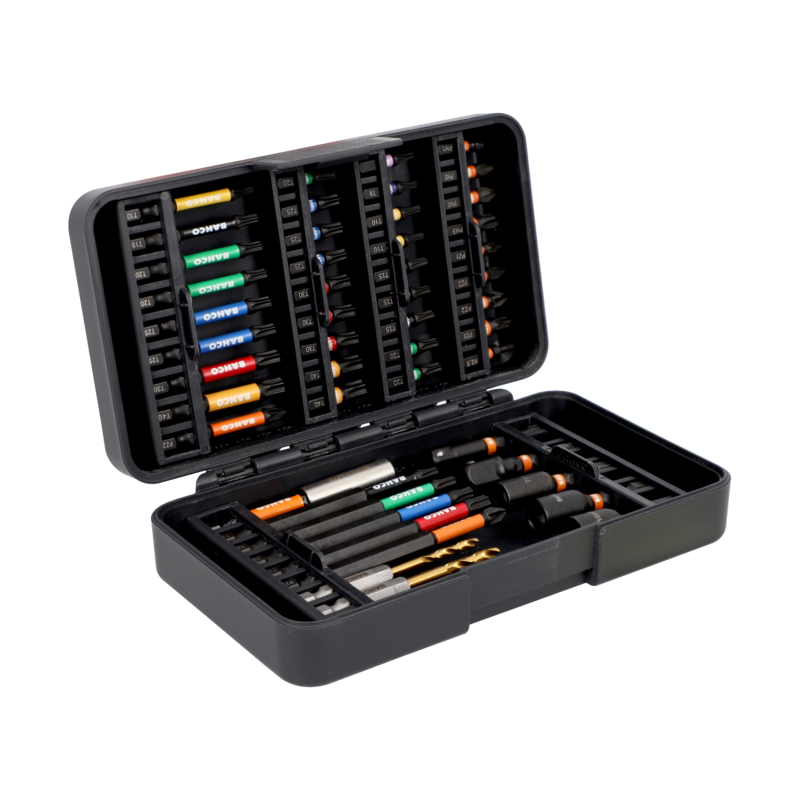 Juego de puntas de torsión de impacto de 1/4" para brocas Phillips/Pozidriv/Hex/ TORX®/ y 3HSS - 50 piezas