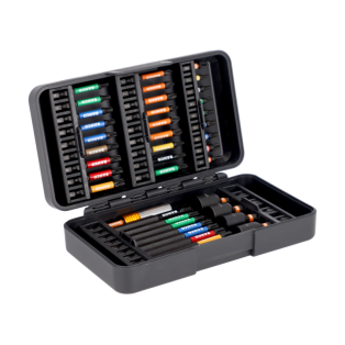 Juego de puntas de torsión de impacto de 1/4" para tornillos Phillips/Pozidriv/TORX®/Cabeza hexagonal - 40 piezas