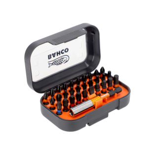 Juego de puntas de torsión de impacto de 1/4" para tornillos ranurados/ Phillips/Pozidriv/TORX®/Hex - 31 piezas