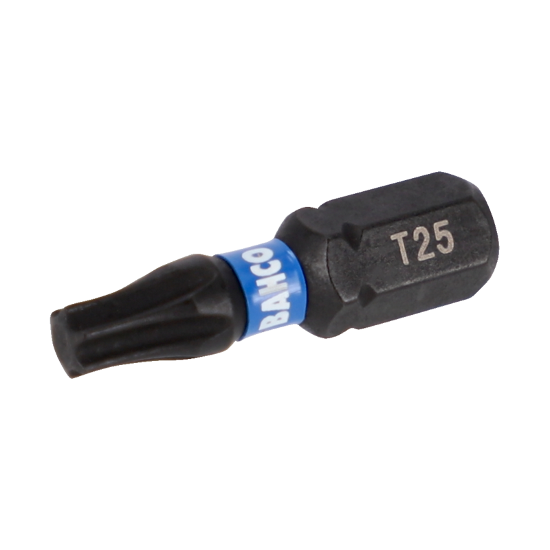 Puntas de impacto de 1/4" para tornillos de cabeza TORX® T10 de 25 mm - 10 piezas