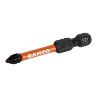 Puntas de impacto de torsión de 1/4" para tornillos de cabeza Pozidriv PZ2 de 50 mm - 10 unidades/envase blíster