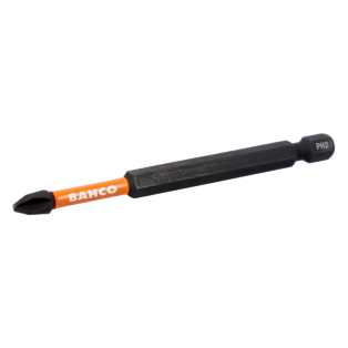 1/4" Puntas de torsión de impacto y de 1/4" para tornillos Phillips PH3 de 90 mm (2 piezas/caja de plástico)