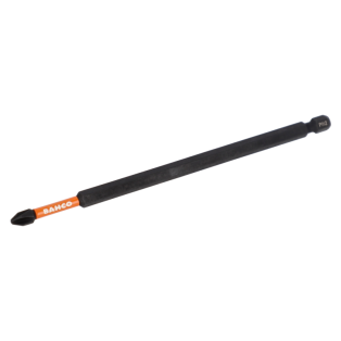 1/4" Puntas de torsión de impacto y de 1/4" para tornillos Phillips PH2 de 150 mm (2 piezas/caja de plástico)