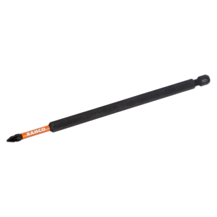 1/4" Puntas de torsión de impacto y de 1/4" para tornillos Pozidriv PZ2 de 150 mm (2 piezas/caja de plástico)