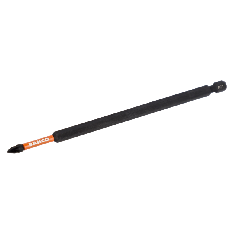 1/4" Puntas de torsión de impacto y de 1/4" para tornillos Pozidriv PZ2 de 150 mm (2 piezas/caja de plástico)