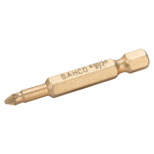 Punta de diamante 1/4" para tornillos Pozidriv PZ1 de 50 mm (5 piezas/caja de plástico)