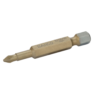Punta de torsión TiN 1/4" para tornillos Phillips PH1 de 50 mm (2 piezas/blíster)
