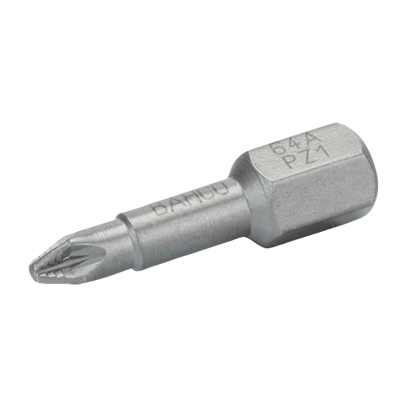 Punta de torsión ACR 1/4" para tornillos Pozidriv PZ2 de 25 mm (10 piezas/caja de plástico)