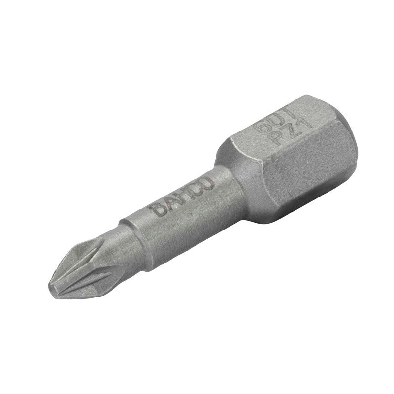 Punta de torsión 1/4" para tornillos Pozidriv PZ1 de 25 mm (10 piezas/caja de plástico)