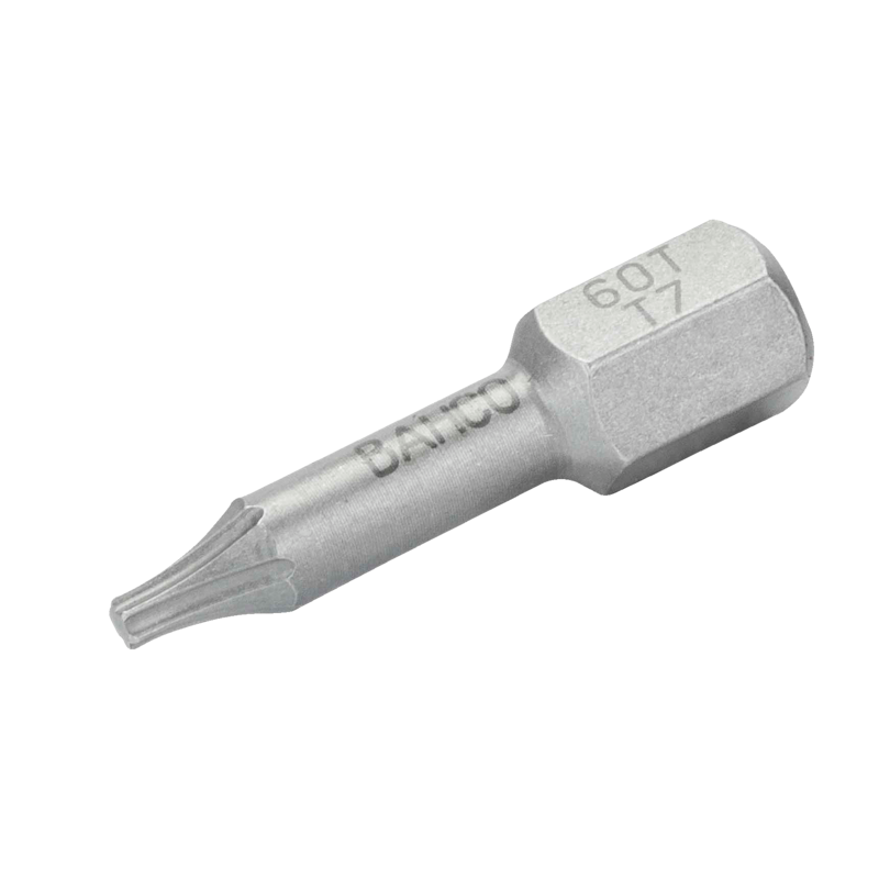 Punta de torsión 1/4" para tornillos TORX® T27 de 25 mm (10 piezas/caja de plástico)