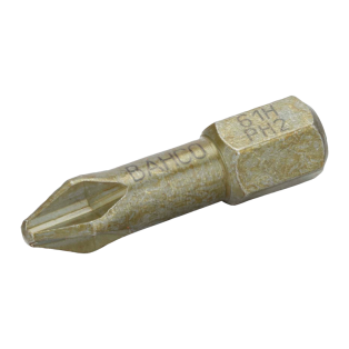 Punta de torsión extradura 1/4" para tornillos Phillips PH1 de 25 mm (2 piezas/blíster)