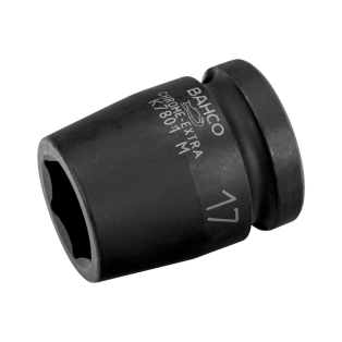 Vaso de impacto con cuadradillo de 1/2" con perfil hexagonal de 33 mm y acabado fosfatado