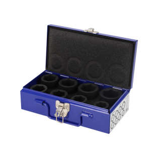 Juego de vasos de impacto de 3/4" en caja de metal