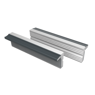 Mordaza de aluminio de 125 mm con ranuras horizontales normales