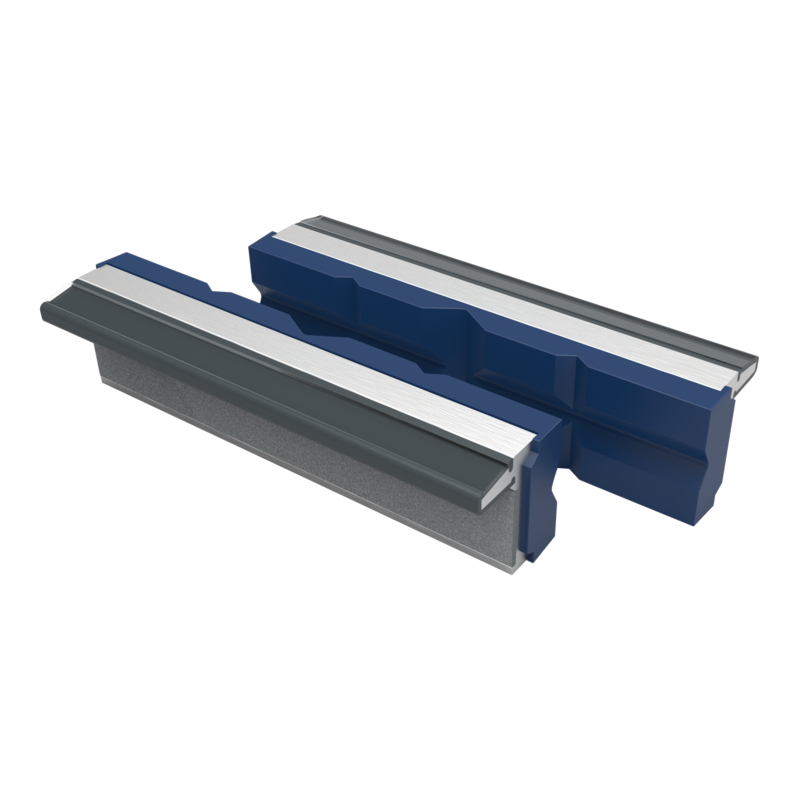 Mordazas de poliuretano de 125 mm con ranuras horizontales y verticales profundas