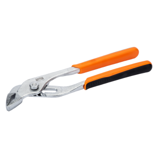 Tenazas articuladas de tornillo de cabeza delgada con mangos bi-componente y acabado cromado de 250 mm