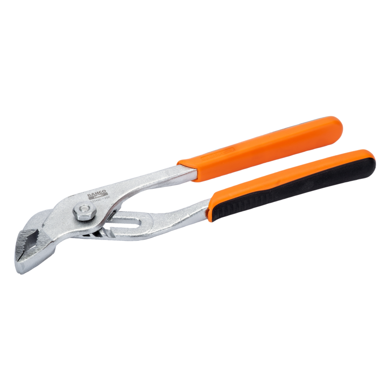 Tenazas articuladas de tornillo de cabeza delgada con mangos bi-componente y acabado cromado de 250 mm