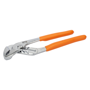 Tenazas articuladas de tornillo con mangos recubiertos de PVC y acabado cromado de 300 mm