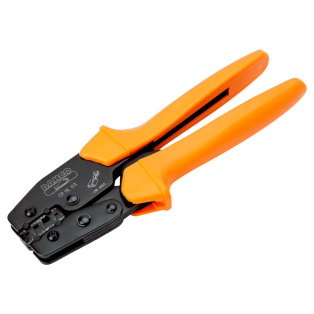 Alicates de carraca desembragable de gran efecto palanca para terminales de tipo barril abierto de 225 mm